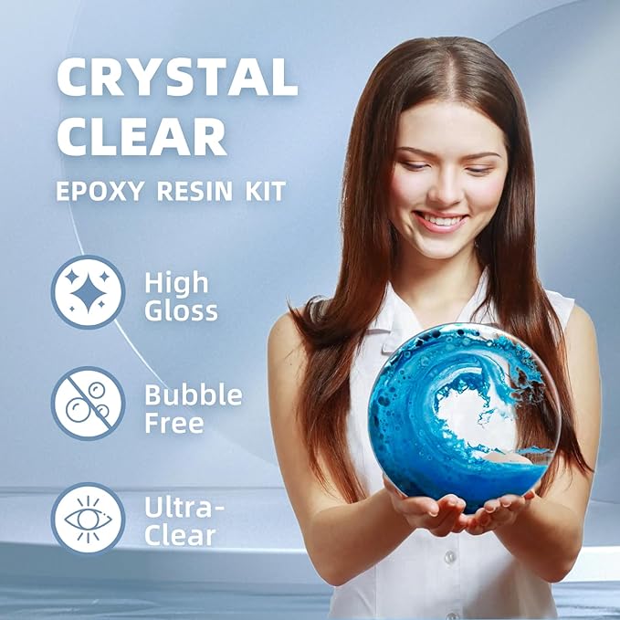 1 Gallon Crystal Clear Epoxy Resin Kit, High Gloss Bubble Free Resin - Image 2