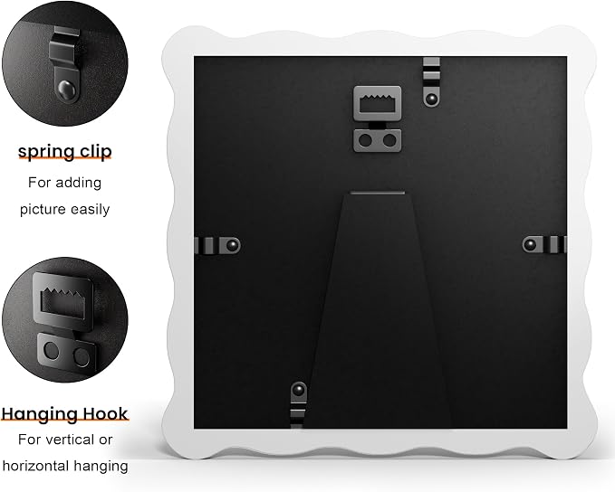 6x6 Wavy Picture Frame With Mat - Image 2