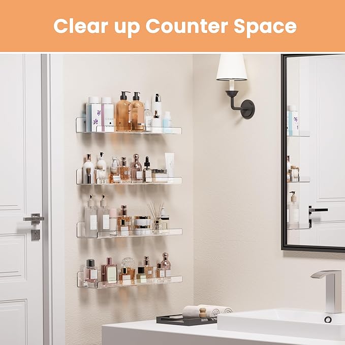 upsimples 4 Pcs 15" Acrylic Shelves - Image 3