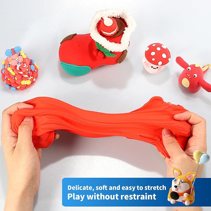 ifergoo Red Air Dry Clay, DIY Creative Modeling Clay - Image 6
