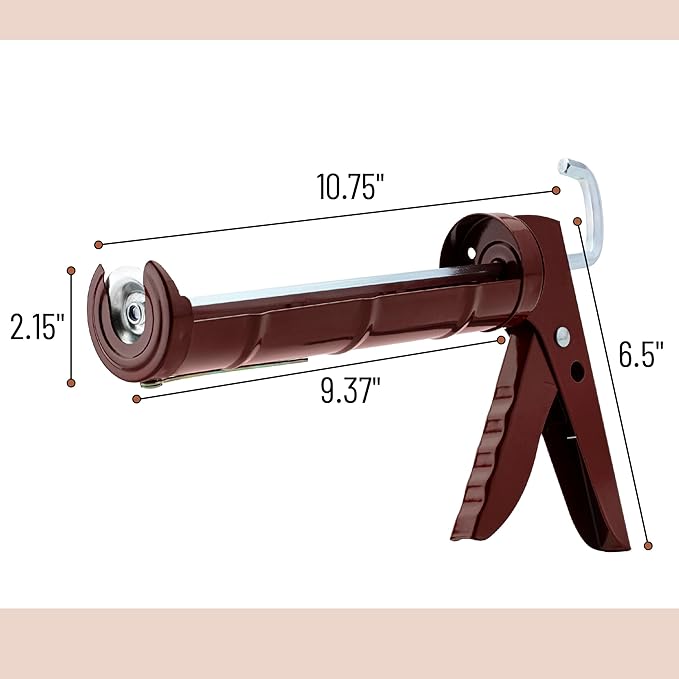 Bates- Caulking Gun, 10:1 Thrust Ratio, Brown, Caulking Tool Gun, Caulk Gun No Drip, Hand Caulking Guns, Silicone Gun, Caulking Gun Tool, No Drip Caulk Gun, Caulk Guns, Caulking Gun Dripless