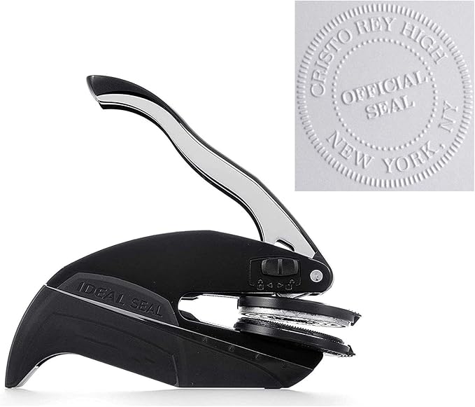 Custom Logo Embosser Seal Stamp Your Own Design Personalized 1 x 5/8" by PickledStamps