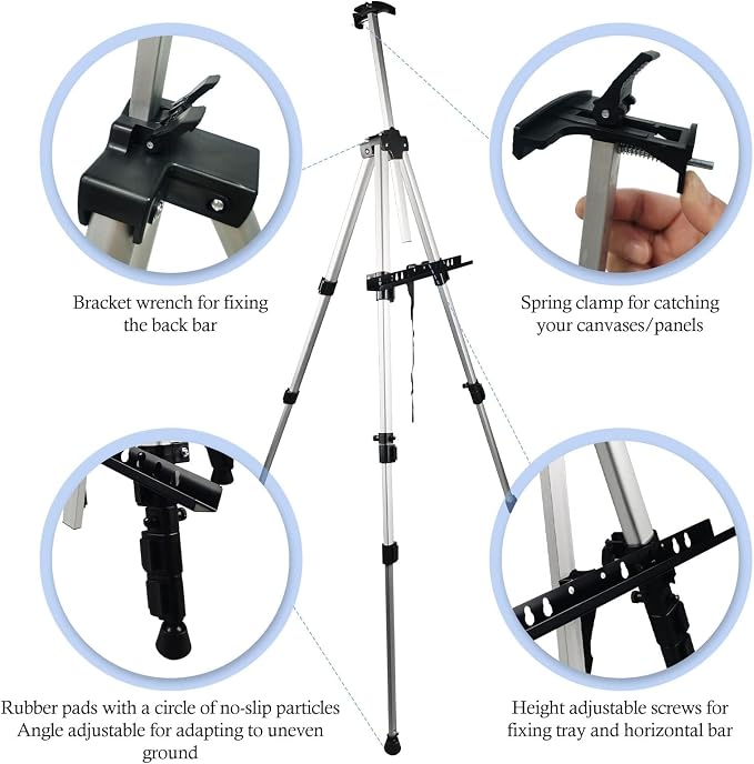 NS JYMB 17-66 Inch Adjustable Art Easel Stand - Image 6