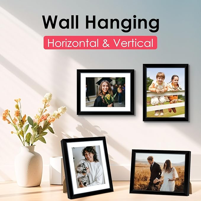 FIXSMITH 8.5x11 Picture Frame, Display Pictures 6x8 - Image 6