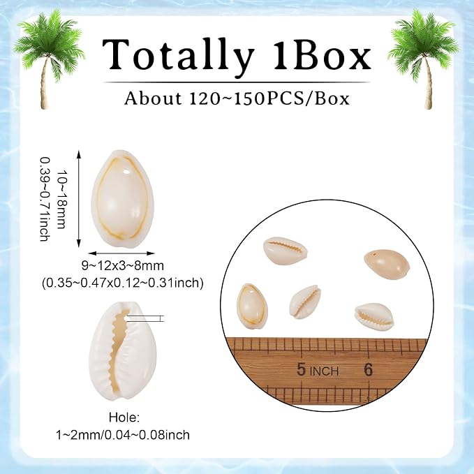 Pandahall 120-150pcs/box White Natural Spiral Shell Beads Sea Shells Beach - Image 6