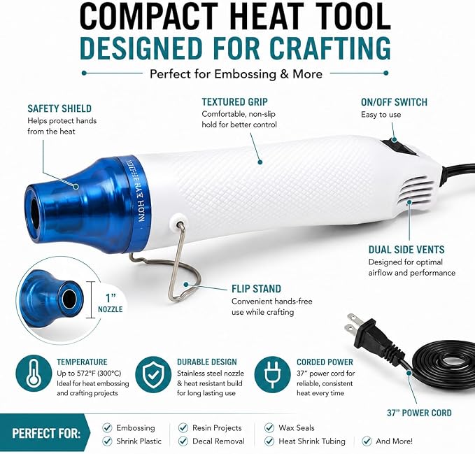 Pixiss Heat Tool Embossing Heat Gun - Image 2