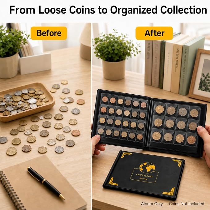 Coin Collection Album Book — 300 Pockets - Image 5