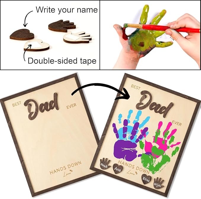 Wooden Handprint Keepsake Plaque - Image 3