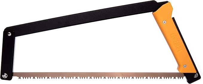 AGAWA - BOREAL21 -> 21 Inch Folding Bow Saw - Black Frame, Yellow Handle, 21" All Purpose Blade
