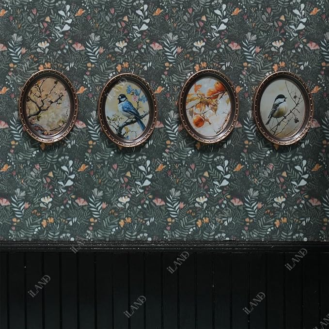 iLAND 1/12 Scale Accessories, 4 Dollhouse Picture Frames w/ 4 Paintings - Image 5