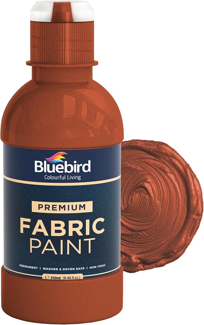 BLUEBIRD Fabric Paint, 8.5 Fl Oz, Permanent Fabric Paints by BluebirdArts