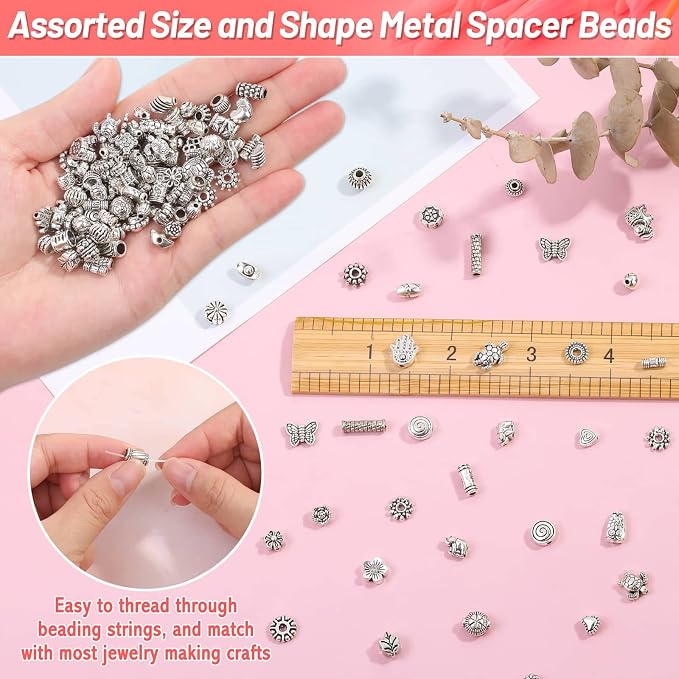 500 Pcs Bracelet Spacer Beads, Earring Making DIY Jewelry Accessories - Image 4