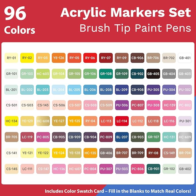 96 Colors Acrylic Paint Markers - Image 4