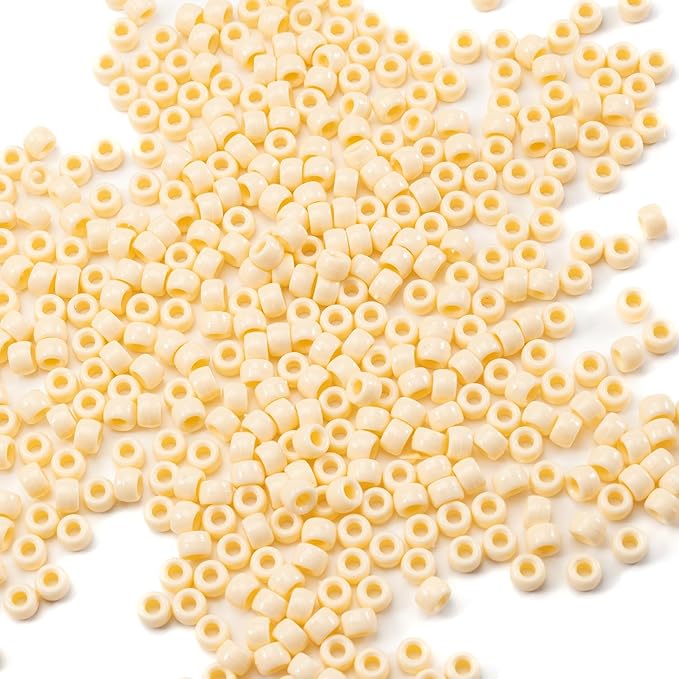 Gxueshan 1000 Pcs Acrylic Pony Beads 6x9mm Pony Beads Bulk DIY by Gxueshan