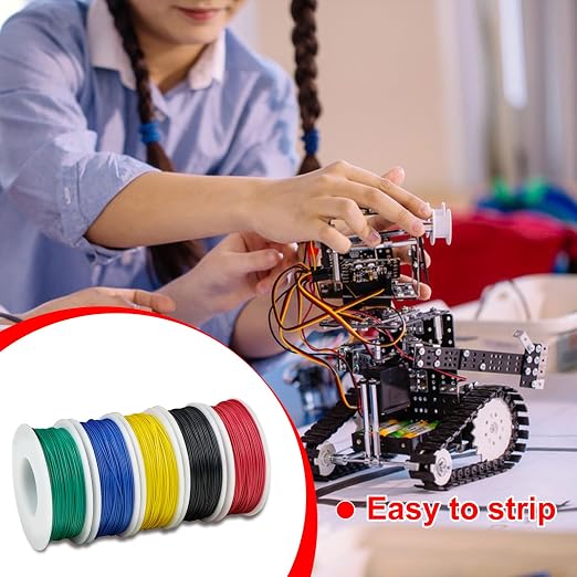 Treedix 5pcs 164ft Copper Hookup Wire Kit Wrapping 30AWG Cable Jumper Wire - Image 6
