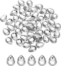 MECCANIXITY 50PCS Flat Back Acrylic Teardrop Gems 18x25mm Artificial Rhinestones by MECCANIXITY