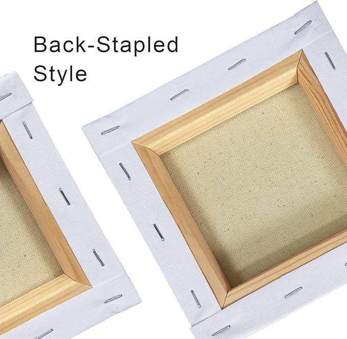 PHOENIX Small Stretched Canvas for Painting 5x5 Inch/8 Value Pack, 8 Oz Triple - Image 4