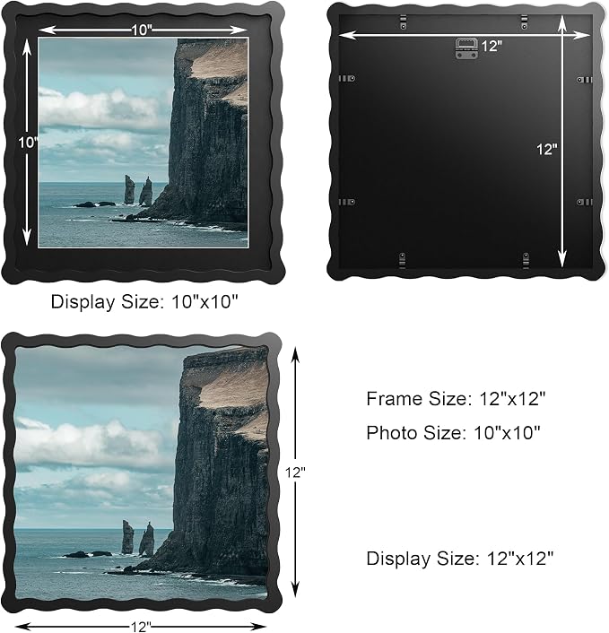 12x12 Wavy Picture Frame With Mat - Image 3