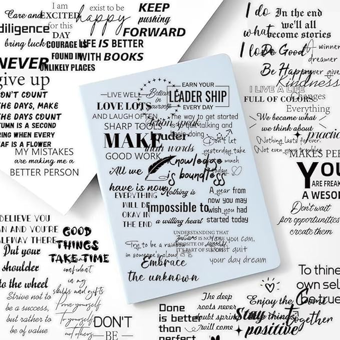 50Pcs Motivational Transparent Quote Stickers - Image 7