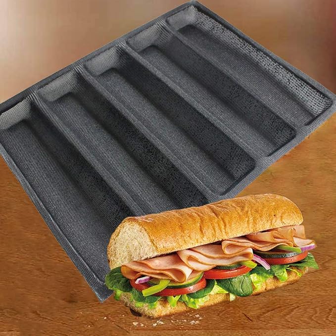 FETESUR Silicone Perforated Baking Forms Sandwich Mold French Baguette Bread by FETESUR