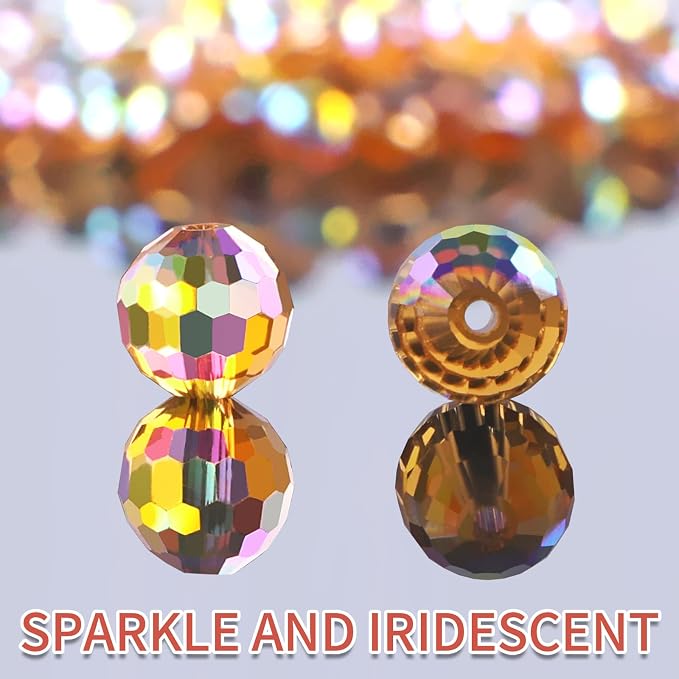 Crystal Glass Beads for Jewelry Making, 10 mm, Sparkly and Shiny, - Image 3