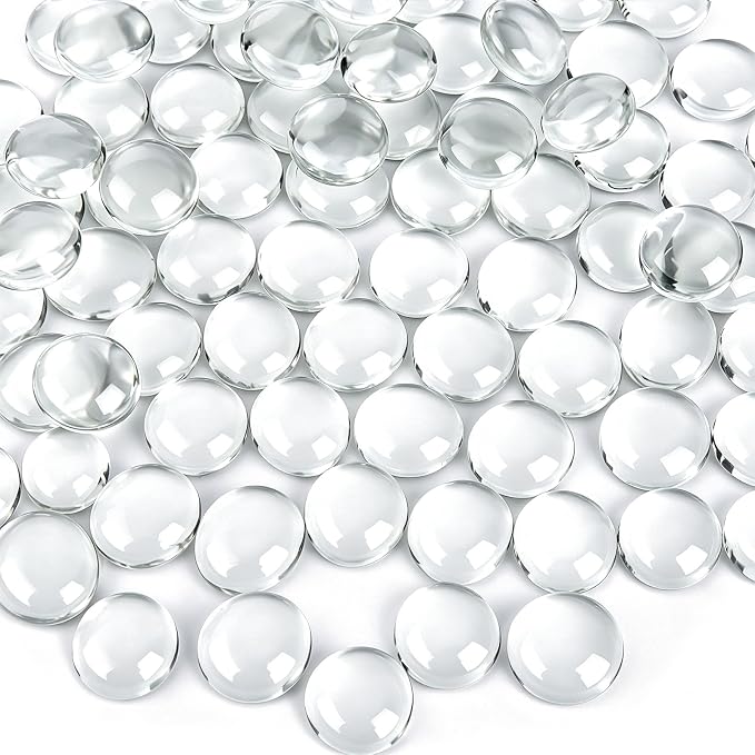 FUTUREPLUSX 5 Lb Clear Flat Glass Marbles by FuturePlusX