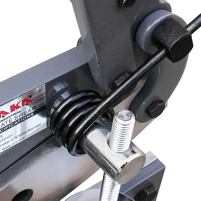 KAKA INDUSTRIAL Manual Metal Cutter Tool, 5 inch HS-5 Compact Plate Shear for Sheet Metal and Bars - Garage Toolbox Size