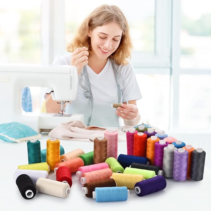 Eoehro 72pcs Sewing Thread Kit, 36 Colors Embroidery Thread, Prewound Bobbins - Image 6