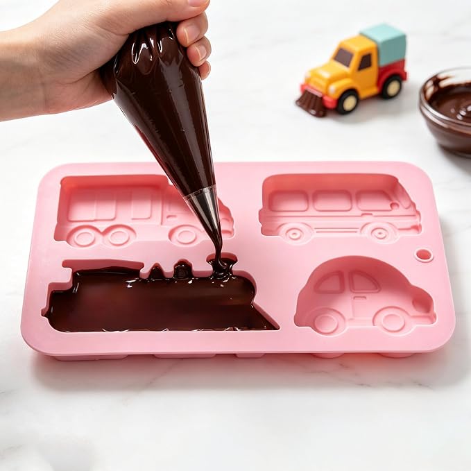 Car Silicone Soap Mold, Silicone Cake Mold, 3D Transportation Chocolate Candy - Image 3