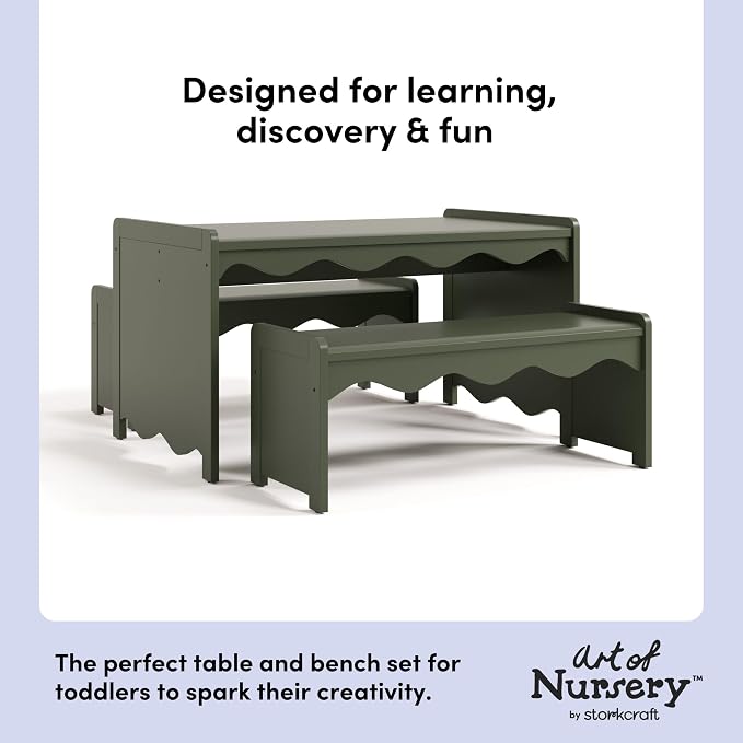 Storkcraft Casablanca Montessori Indoor Kids Table & Bench Set – Premium Kids - Image 4