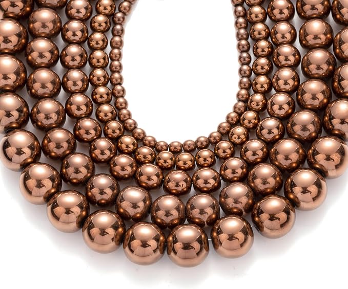 Zenkeeper About 180 Pcs Rose Gold Hematite Beads - Image 5
