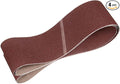 HARFINGTON 6 x 89 Inch Sanding Belts, 4 Pcs 60 Grits Aluminum Oxide Abrasive Belt Sander File Belt for Woodworking, Metal Polishing, Knife Sharpener