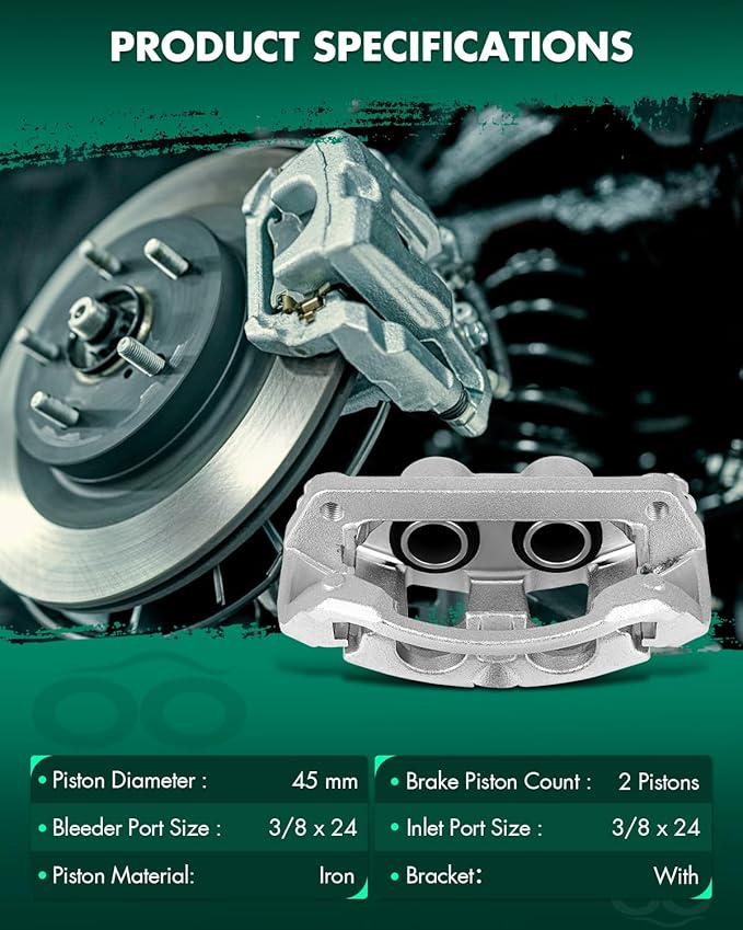 SCITOO 18B5473 18B5472 Rear Left & Right Disc Brake Calipers Assembly w/Bracket For Ford For F-250 Super Duty 2013-2019,For Ford For F-350 Super Duty 2013-2019
