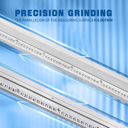 Dasqua Double Shock-Proof Dial Caliper Pro Monoblock High Precision with 0-12" Range,Accuracy of ±0.001''