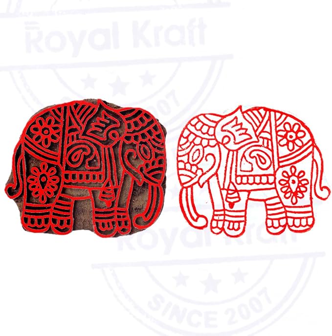 Royal Kraft Wooden Stamps DIY Fabric, Henna Printing Blocks THDtag003 - Image 4