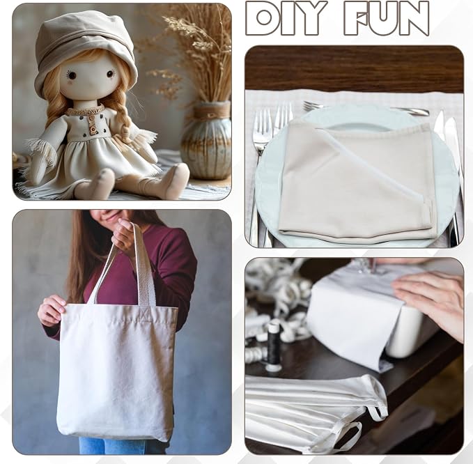 100 Pcs10x10 Inches Cotton Fabric Squares Precut Quilting Fabric Bundles White - Image 7
