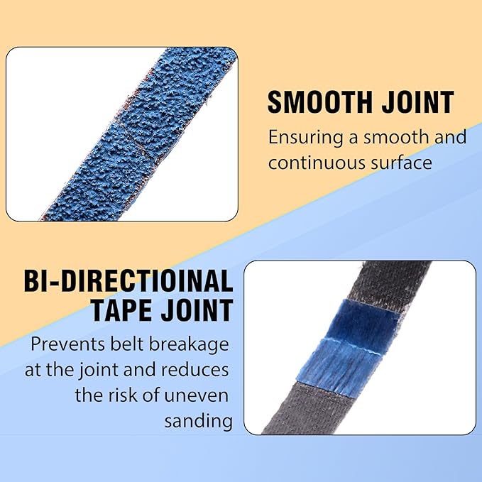 1/2 x 18 Inch Zirconia Sanding Belts for Metal, 80 Grit 1/2 x 18 Sander Belt for Air Belt Sander, Zirconia Metal Grinding Sand Paper for Knife Blade Sharpening, Metal Polishing, Derusting, 40Pcs