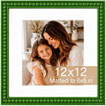 Solid Wood 12x12 Picture Frame Beaded Frame by QOTIB