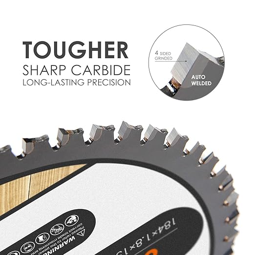 Luckyway 7-1/4 Inch Circular Saw Blade 24T Framing & 60T Fine Finish with 5/8 Inch Arbor, TCT Saw Blade for Wood Cutting 2-Pack