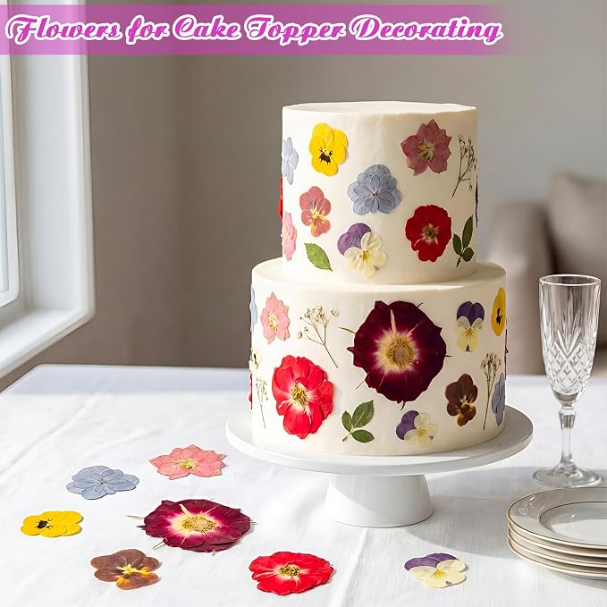 96 Pcs Natural Dried Pressed Edible Flowers - Image 2
