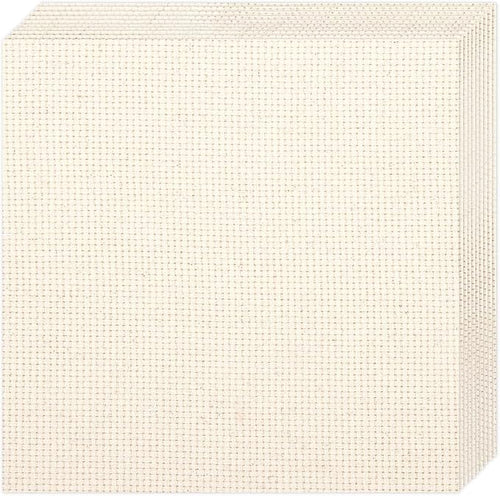 10 PCS Punch Needle Fabric | Pre-Cut Natural Cotton Tufting Cloth Monks Cloth by Nitelemn