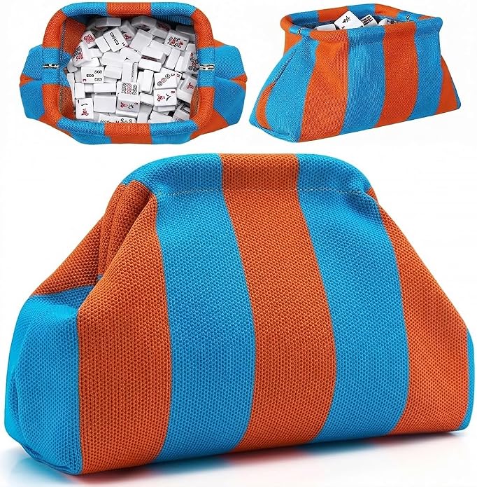 Mahjong Tile Bag Woven Clutch Purses by Unknown