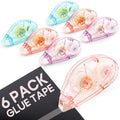 6 Pack Double Sided Tape Roller, Double Sided Adhesive Scrapbook Tape by Unknown