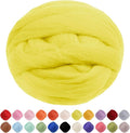 JeogYong Needle Felting Wool, 3.53oz Wool Roving Chunky Wool Yarn, Lemon Yellow by JeogYong