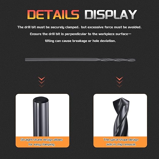 Drill Bit, 1mm Cutting Diameter, 4241 HSS Nitriding Black 118° Cutting Angle Versatile Jobber Bits - (Applications: for Drilling Plastic Wood Soft Metal), 10-Pieces