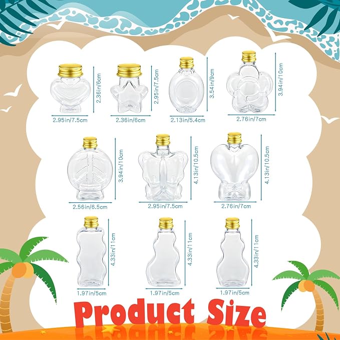 Bokon 100 Pcs Plastic Sand Art Bottles Bulk Sand Art Containers - Image 2