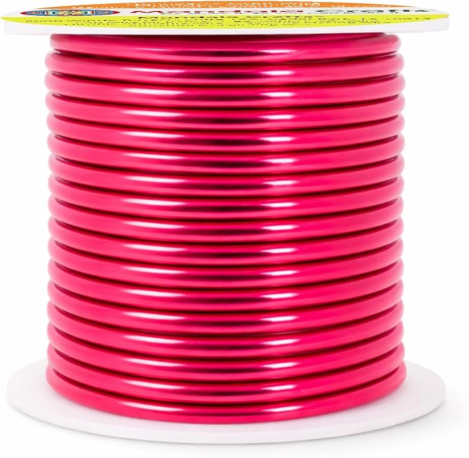 Mandala Crafts 8 Gauge Raspberry Anodized Aluminum Craft Wire, 32 FT | Colored - Image 2