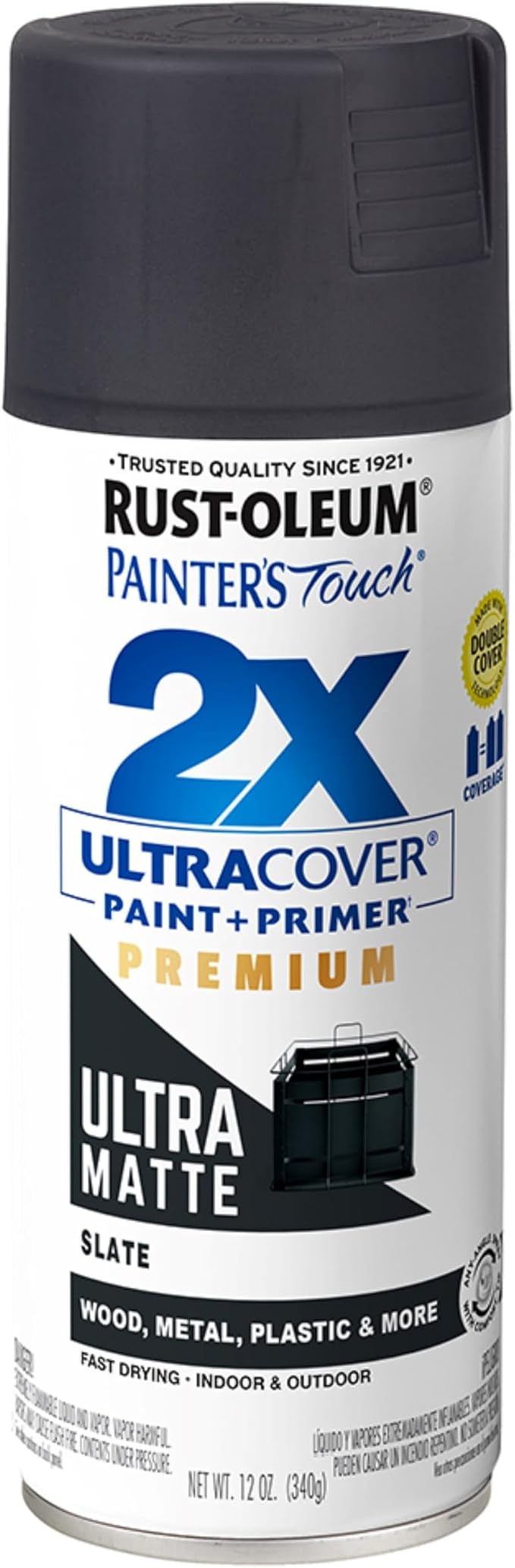 Rust-Oleum Painter's Touch 2X Ultra Cover Spray Paint, Ultra Matte Slate | by Rust-Oleum