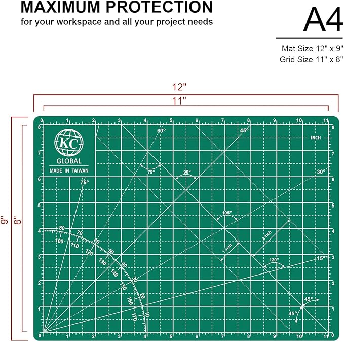 KC GLOBAL A4 Self-Healing Cutting Mat - Image 2