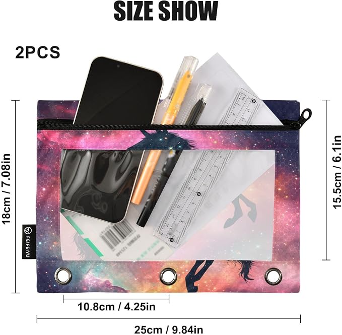 Unicorn Galaxy Sky Pencil Pouch - Image 3